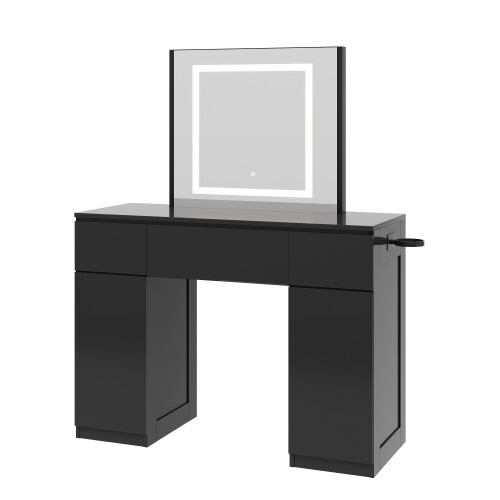 MCC Large Dressing Table Adjustable LED Mirror Vanity Table Make up Desk and Drawers  Toronto BLACK