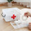 Transparente tragbare Erste-Hilfe-Box 20,5*15,5*13,5 cm Notfallset 3