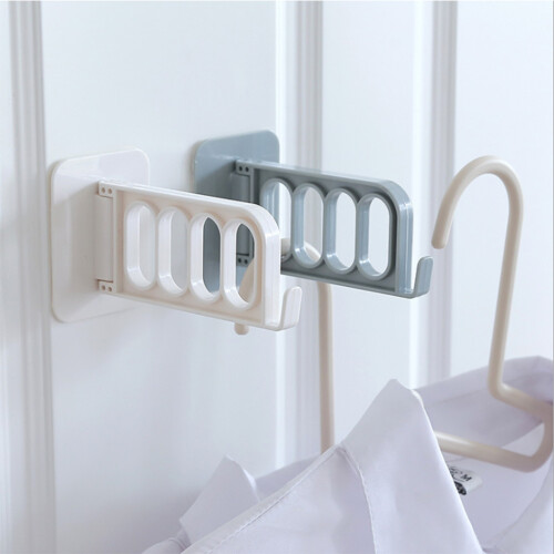 Heavy Duty 4 Hole Clothes Hanger Storage Hook Folding Adhesive Hanger Hook 2