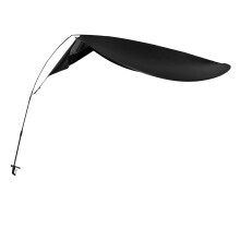 Smooth Workplace Partition Cover In Black Offers Shade And
