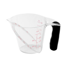 Practical Measuring Cup With Angled Design Clear Scale-1 piece