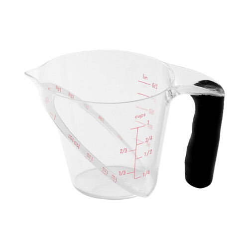 Practical Measuring Cup With Angled Design Clear Scale-1 piece