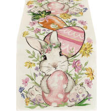Washable Rectangular Linen Table Runner with-33x120cm 2