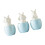 3 Pack Ceramic Rabbit Figurine Home Decorative Ornament-Blue 1