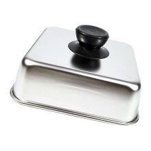304 Stainless Steel Square Grill Lid-Round handle 16x16x5CM
