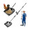 Durable All Metal Chicken Waste Shovel Featuring-Black 2