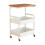 3 Tiered Metal Rolling Storage Cart With Lockable-Double White 1