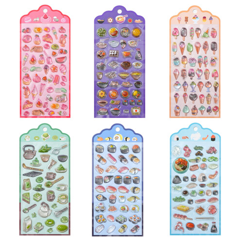 Sturdy PVC Sticker With 3D Raised Designs For-Dessert 1