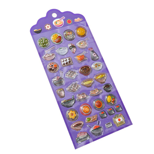Elegant 3D Embossed Sticker Showcasing- Hand Pulled Noodle1