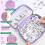 Printed Pattern Visible Cosmetic Pouch Big Space Holder-Purple 2