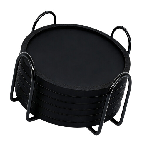 6/12-teiliges wiederverwendbares Untersetzer-Set mit Halter,-6