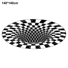 3D Round Polyester Rug, 80x80cm to 160x160cm, Decorative Living Room Mat