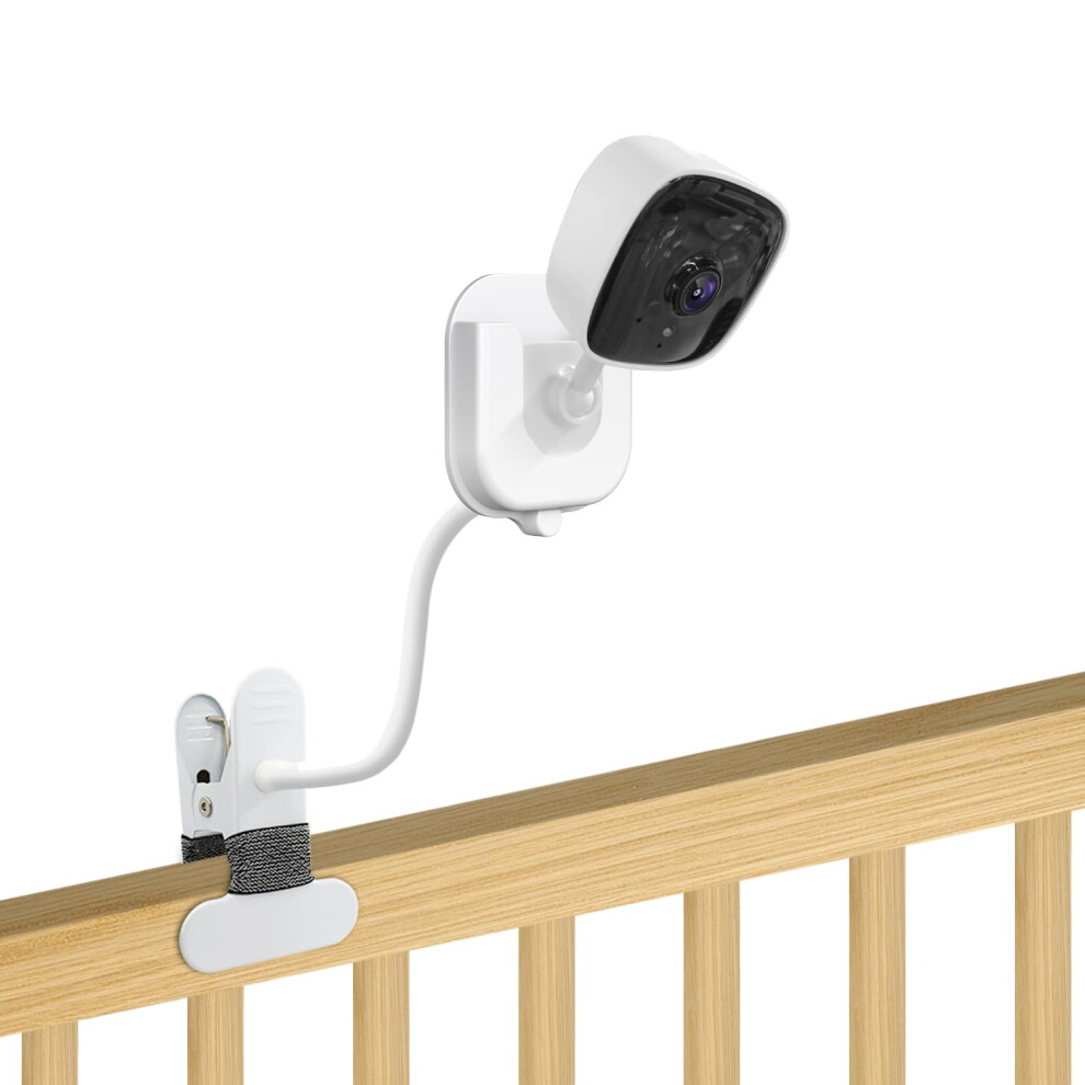 2 Pack Baby Monitor Mount with Flexible Gooseneck Arm, NoDrill Clamp for Tapo C100 C101 C110 C111