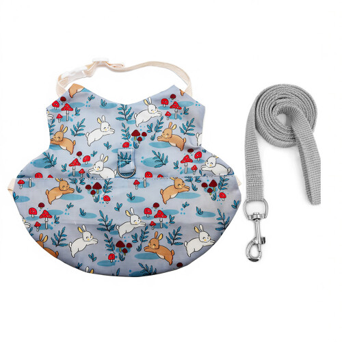 Breathable Rabbit Themed Pet Harnesses And Durability-Blue S