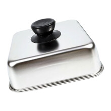 Stainless Steel BBQ Grill Lid With-Round handle 21x21x5CM