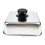 Edelstahl-BBQ-Grilldeckel mit-Runder Griff 26x26x5CM 1