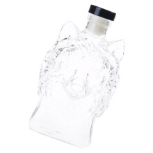 Artistic Wolf Head Decanter High Borosilicate Glass Wine Bottle
