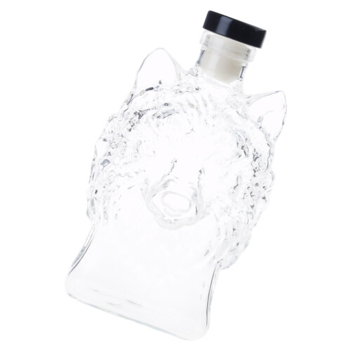 Artistic Wolf Head Decanter High Borosilicate Glass Wine Bottle