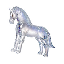 Ornement de statue en cristal de cheval de-transparent coloré