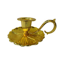 Dekorative Kerzenständer, Spitzkerzenhalter,-Gold