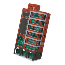 Realistic Miniature City Building Model ABS 1/150 Dioramas-Red
