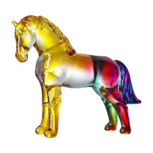 Handcrafted Crystal Horse Statue Home Decoration Feng-colorful