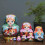 Blank Wooden Big Belly Shape Russian Nesting Doll Unpainted 3
