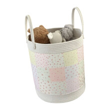 Floral Printed Laundry Hamper With Thick Cotton Rope For-S 3