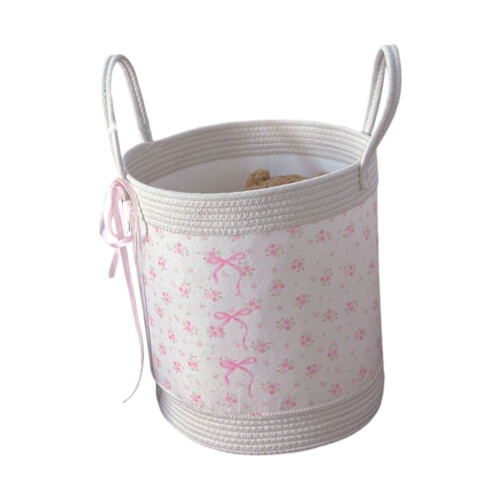Large Capacity Felt Storage Bucket Items And Laundry In-S 1