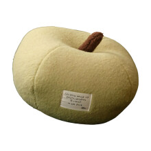Leuke ronde fruitvorm zitkussen harig sierkussen-Geel 40x30cm