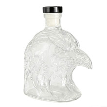 Bouteille de liqueur en verre à tête d'oiseau créative,