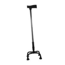 Walking Cane for Seniors with Adjustable Height and Pronged Base Stainless Steel Anti Slip Grip