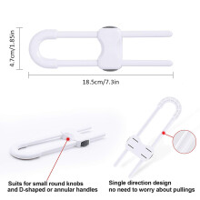 U-Shaped Sliding Baby Safety Lock 1pcs for Cabinet Kitchen Bathroom Storage