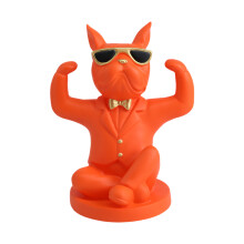 Support de bouteille de vin en forme de chien mignon,-Orange