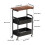 3 Tiered Metal Rolling Storage Cart With Lockable-Double White 5