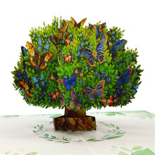 Fascinating Popup Greeting Card With Detailed-butterfly green