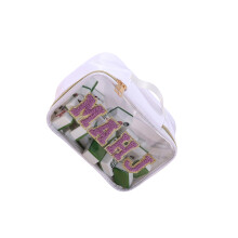 Poche cosmétique adaptable de PVC pour les hommes de-Blanc