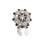 Button Covers Rhinestones Embellished-white black diamond1 1