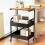 3 Tiered Metal Rolling Storage Cart With Lockable-Double White 7