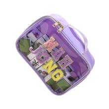 Spacious PVC Waterproof Carry All With Fashionable Print-Purple