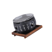 Sturdy Portable Smokeless Barbecue Stove With Food-large round