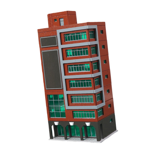ABS Building Dioramas Model 1/150 Scale For Sand Table-Red