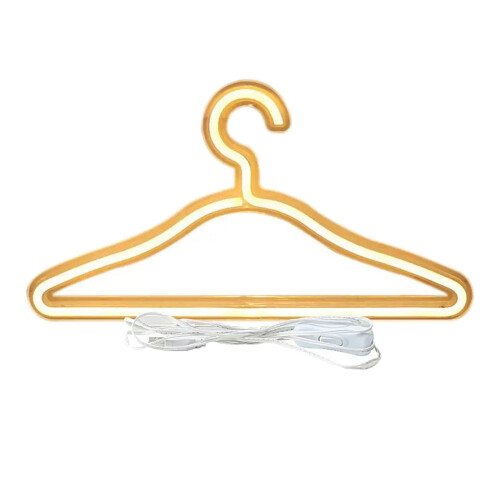 Plastic Light Up Clothing Rack Foldable Design-warm light