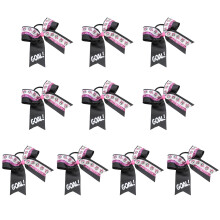 10Pieces Sport Bowknot Hair Elastics Ideal For Game Day-Pink