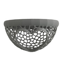Fish Tanks Platform Decoration Artificial Hideaway Heart-grey