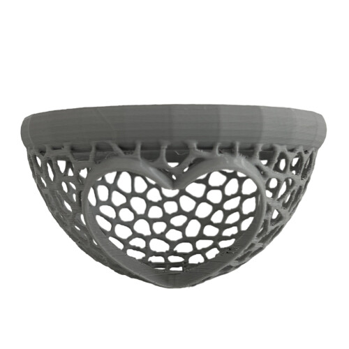 Fish Tanks Platform Decoration Artificial Hideaway Heart-grey