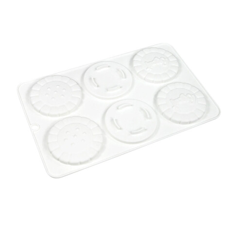 Easy Releases 6 Well Silicone Molds For Professional-White