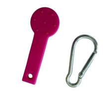 Hondenpoepzakdispenser voor gebruik buitenshuis Gladde-roze rood