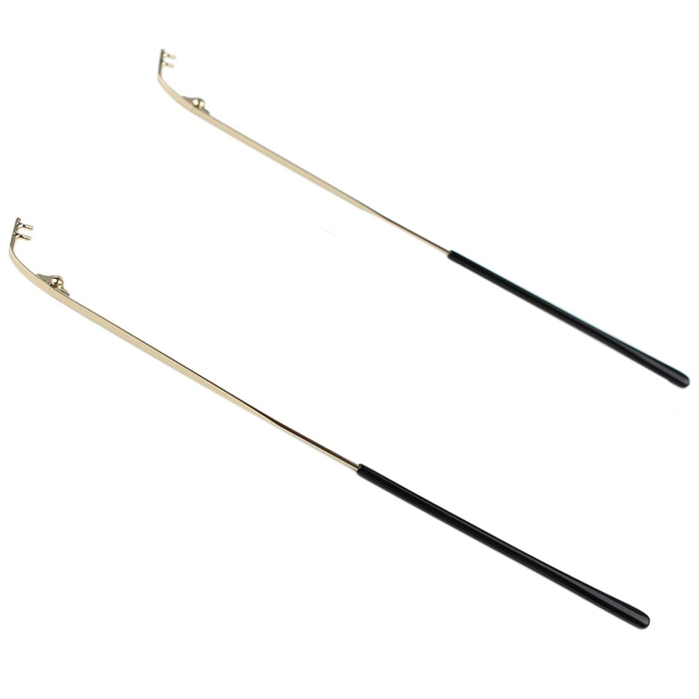 Black 10 Pairs Stainless Steel Eyeglass Temple Replacement Arms With Comfortable Metal Hinges