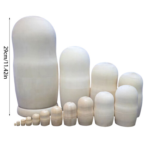 Unpainted Nesting Dolls Blank Russian Nesting Dolls Unfinished 1